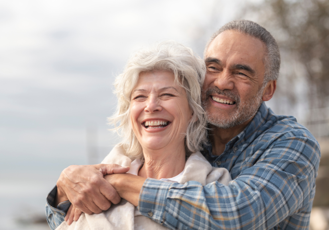 A family reviewing their life insurance options together